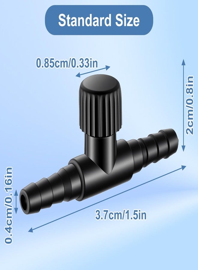 HaiFafafaing 20 Pcs Aquarium Control Valve - T Shaped Aquarium Air Valves for 3/16" (4mm) ID Airline Tubing - Single Way Control Valve for Fish Tank Accessories - Image 2